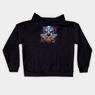 tiger head face mask Kids Hoodie